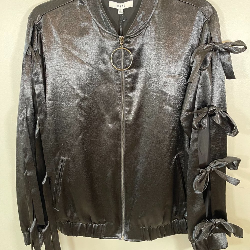 NWT Ro and De Satin Bow Sleeve Jacket - Picture 3 of 8